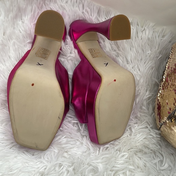 Free People Jeffrey Campbell Luna Metallic Platform Fuchsia Twisted - Picture 8 of 9